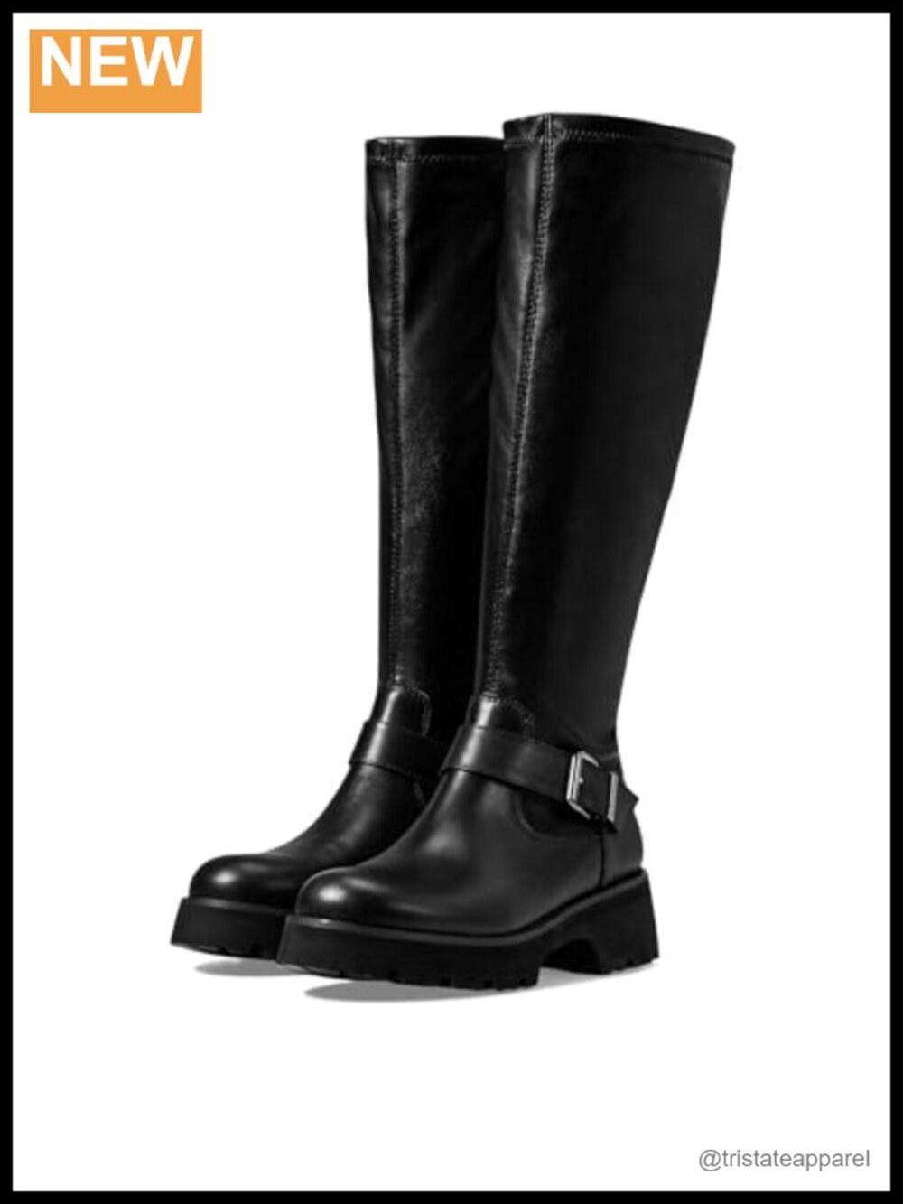 Waterproof Knee High Fashion Boots with Block Heel